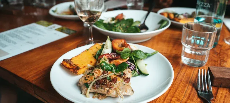 The Nonna's Table dish of Chicken Agrodolce at La Fattoria in the Perth Hills.