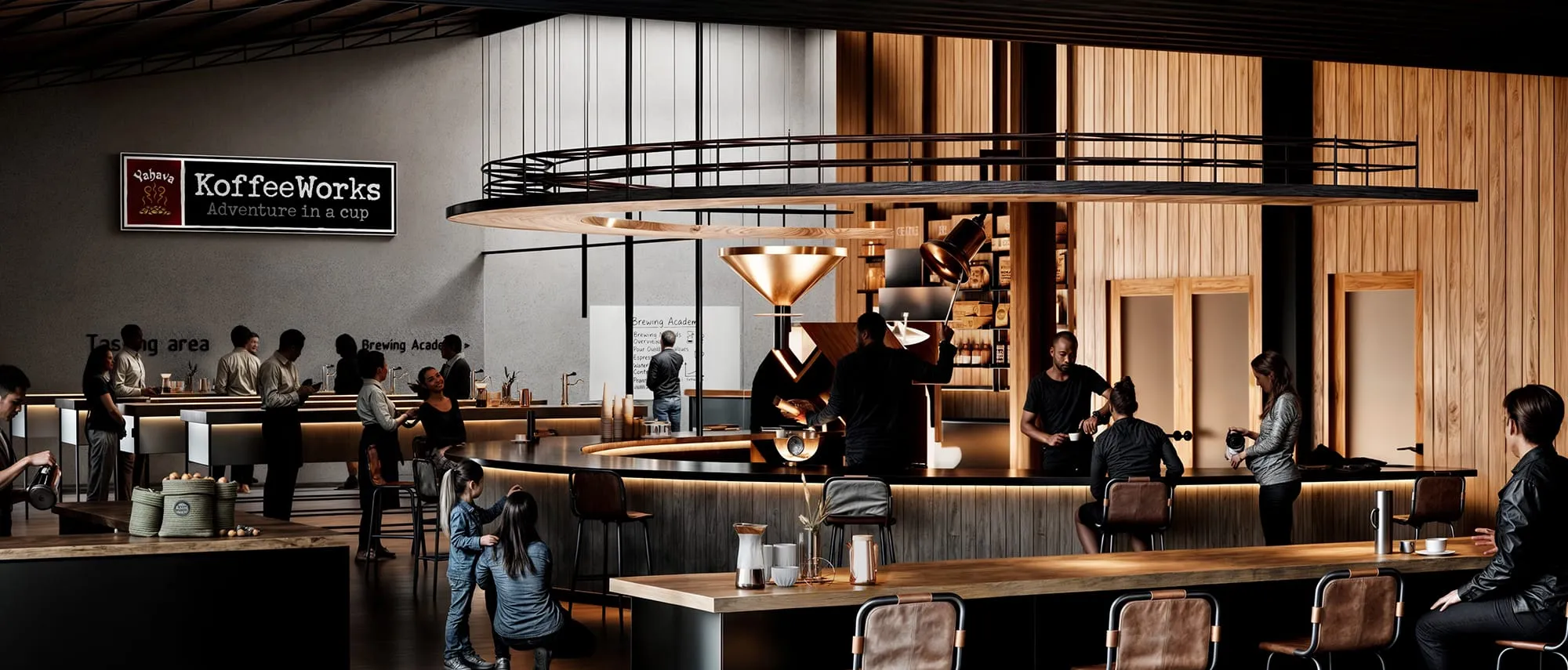 An artist's impression of the new Yahava KoffeeWorks set to open in the Swan Valley in 2028.